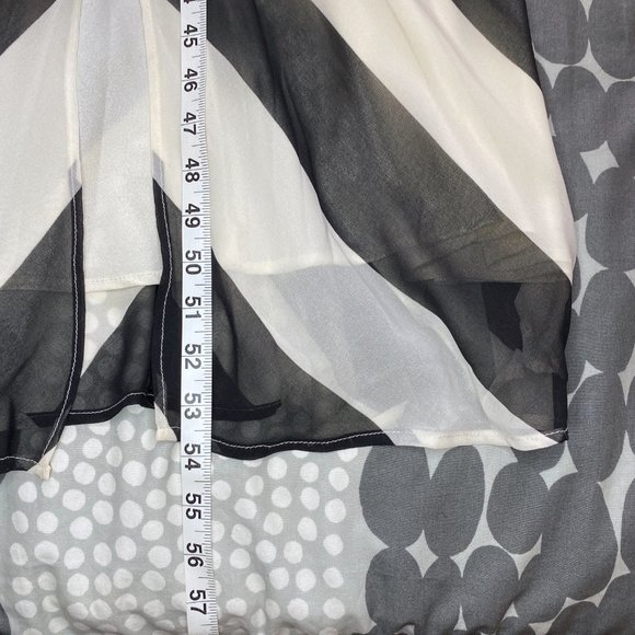 Christopher John Rogers for Target Chevron Sleeveless Slip Dress Black White 4 - Picture 9 of 11